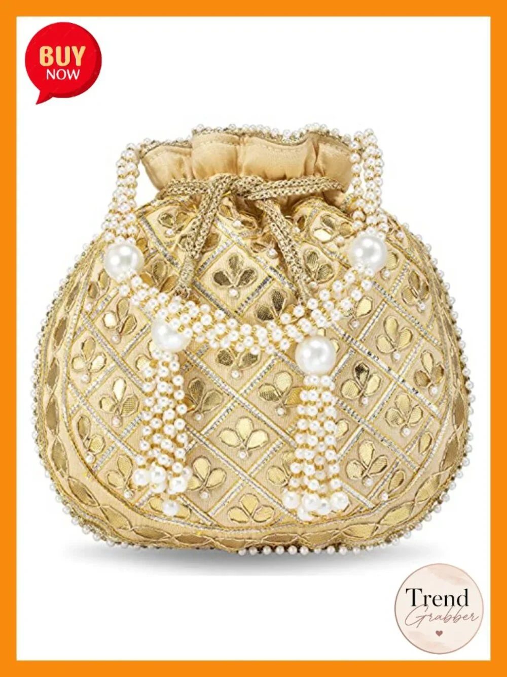 Embroidered Potli Bag Handmade Ethnic Purse Bridal Evening Clutch